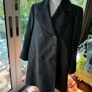 Burberry Charcoal Double-Breasted Women's Jacket